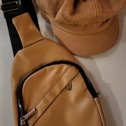 Crossbody Sling Bag And Hat 