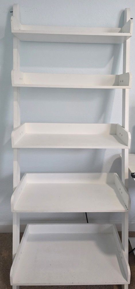 White Ladder Shelf – 5 Tiers – Gently Used – $40 OBO