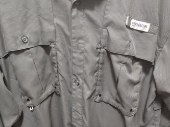 Magellan Fishing Shirt, Mens Large, NEW, Black and Gray, NICE