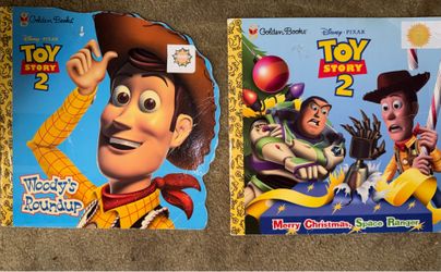 Two Toy story, Woody golden books paperback