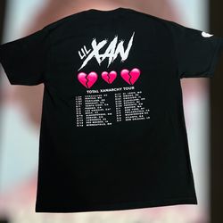 Lil Xan Total Xanarchy black Tour Shirt Large NWOT