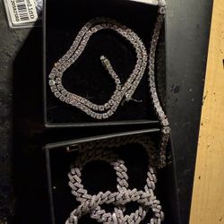 12MM Cuban Link Necklace Moissanite Lab Diamond