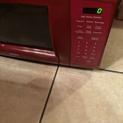 Nice Red Kenmore Microwave  11” H 20”w 141/2”d