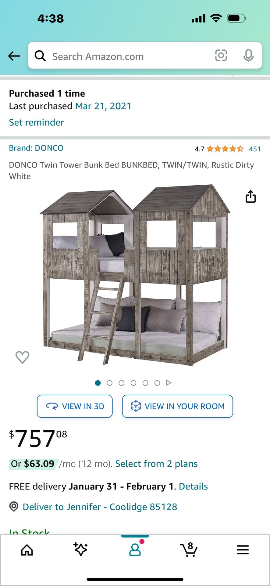 Rustic Twin Bunk Bed Set