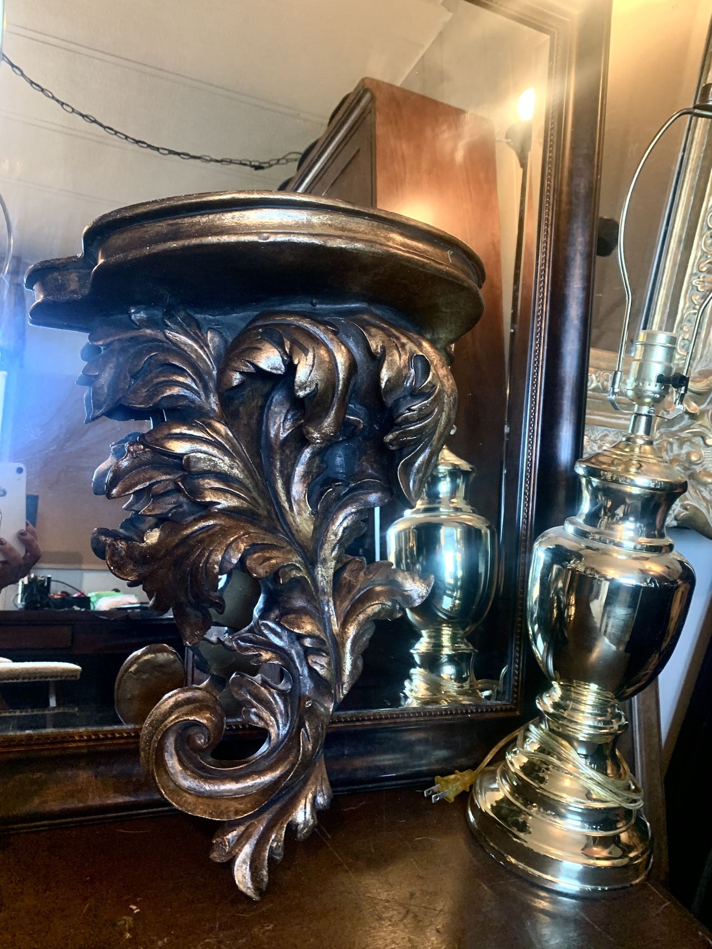 1mirror, 2 Lamps, Decorative Wall Sconce