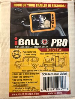 iBall Wireless Magnetic Trailer Hitch Rear Camera With LCD Monitor - Like New
