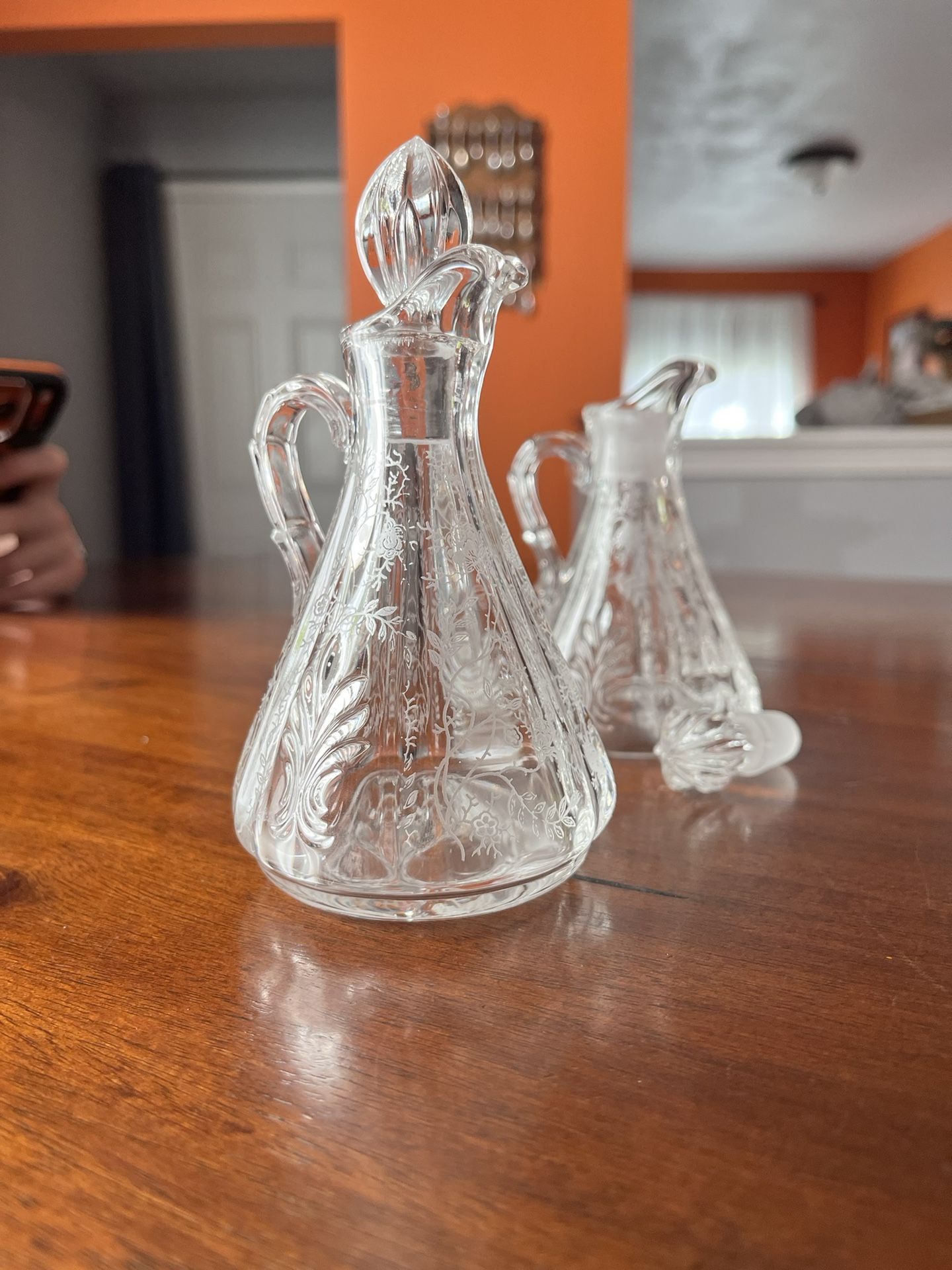 Chintz (etched) Fostoria Oil Cruet And Stopper