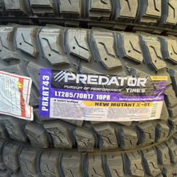 285/70r17  10 PY TIRE PREDATOR X-RT