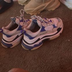 2018 Balenciaga Wmns Triple S Trainer 'White Navy Purple'