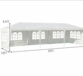 10’X30’ Outdoor Canopy Tent with Removable Sidewalls Gazebo Shelter Pavilion for Backyard BBQ Camping Picnic Parties Wedding Ceremony