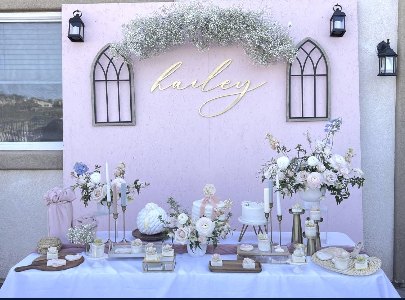 Blush Pink Event Backdrop / Party Dessert Table Backdrop