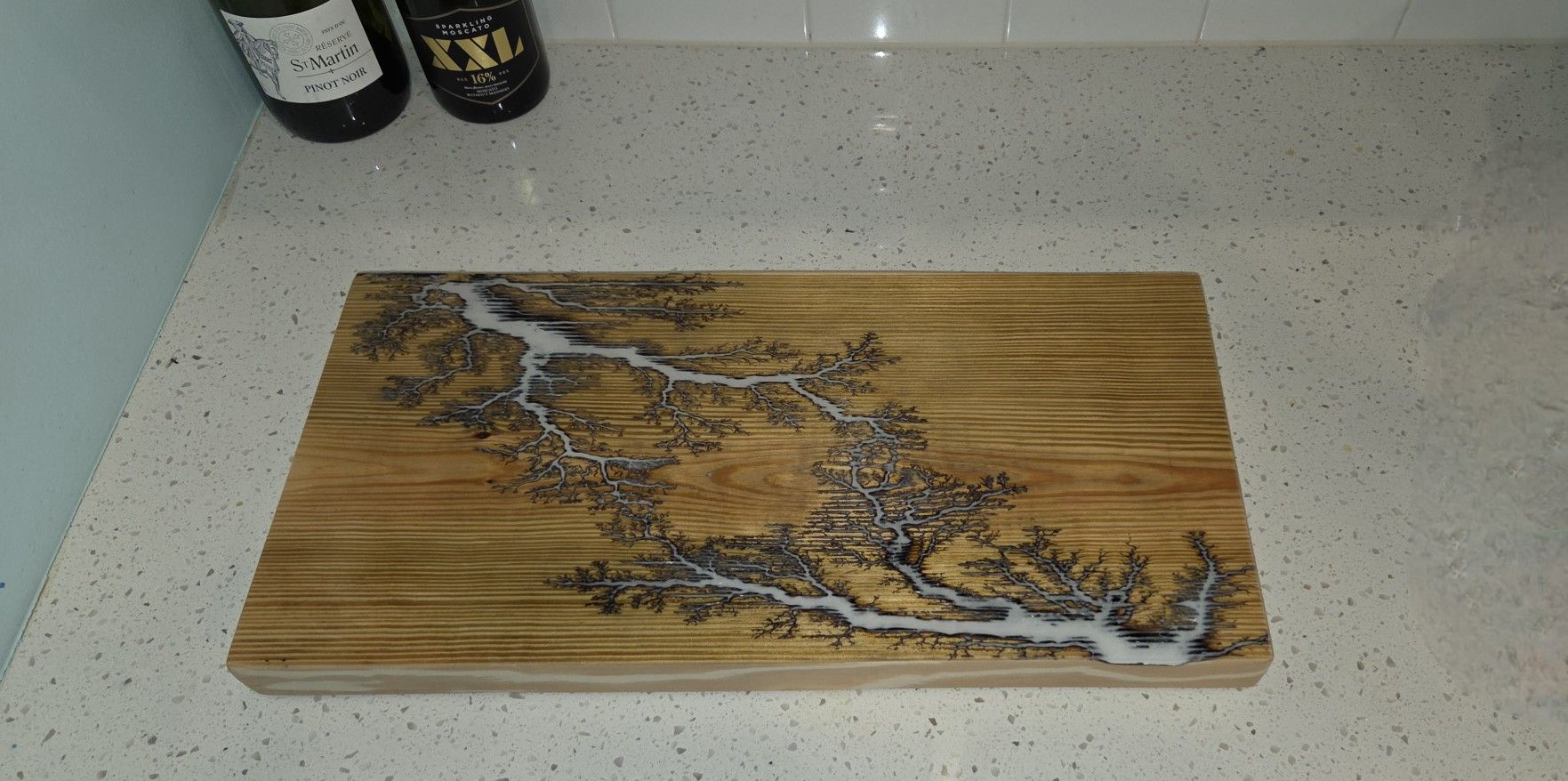 Handmade Fracture Burned Cutlery Board