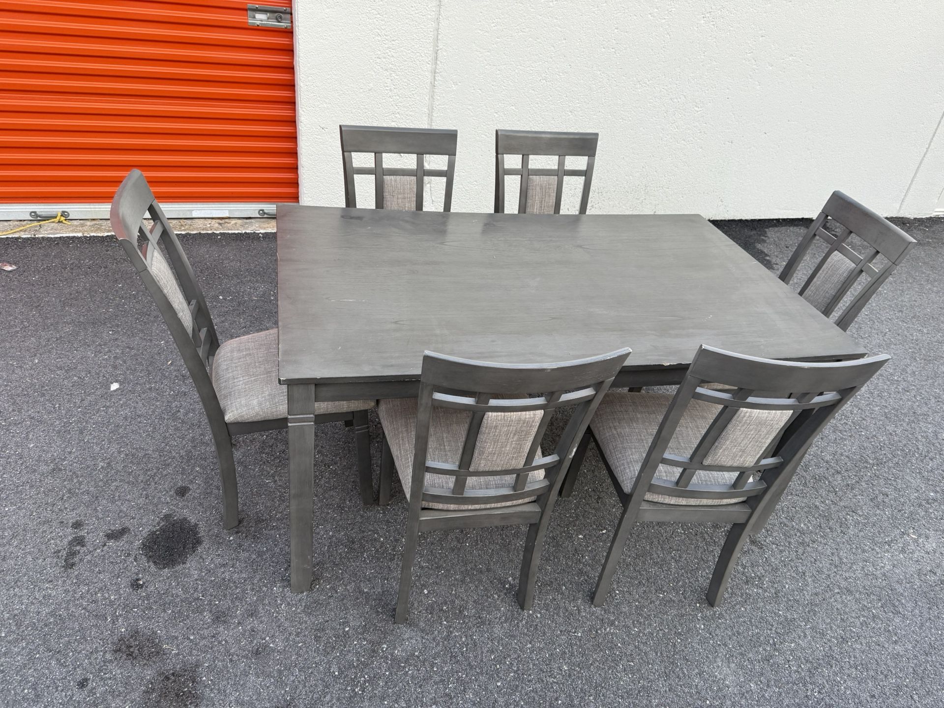 Grey Kitchen Table And 6 Chairs