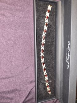 Garnet and Diamond Bracelet