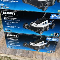 Brand new HART 40V Cordless 18inch Push Mower Kit-1,6.0Ah Lithium-lon Battery In Store after tax$261