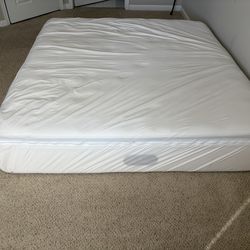 Four Seasons King size mattress(smoke free and pet free home) and bedding includede