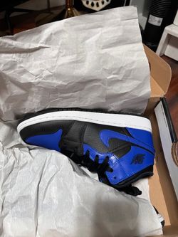 Jordan 1 Mid black royal blue