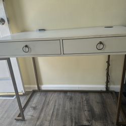 White And Gold Desk