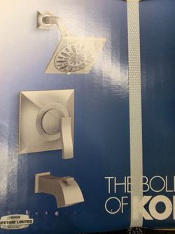 Kohler Truss Rite-Temp 1-Handle 3-Spray Tub and Shower Faucet in Vibrant Brushed Nickel (Valve Included)