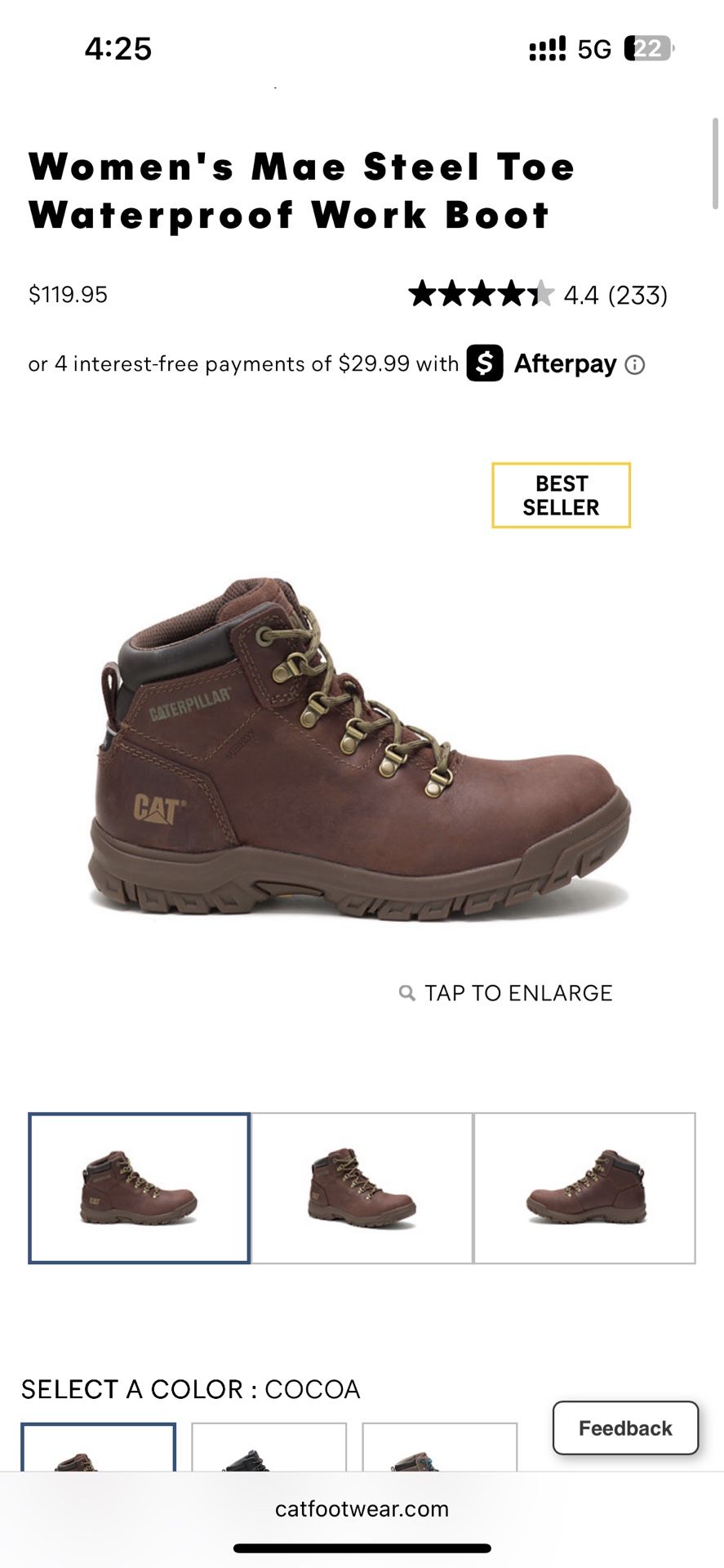 Caterpillar Work Boots Women 