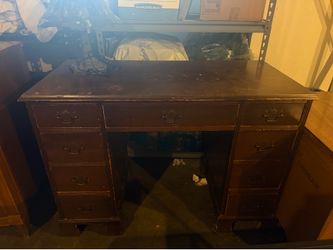 vintage wooden desk