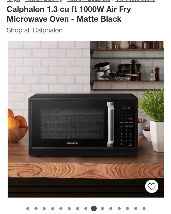 Coming Soon: Calphalon 1.3 cu ft 1000W Air Fry Microwave Oven - Black