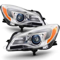 Halogen Model 2014 2015 2016 2017 Buick Regal Projector Headlights Headlamps Driver &