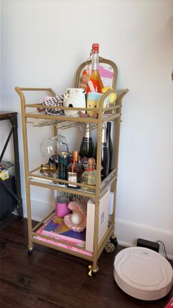 Small gold bar cart
