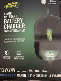 New in box 5 AMP on board battery charger and maintainer 12V/24V Marine/ Industrial 