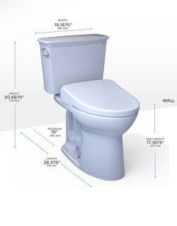 Toto Drake Transitional 2 piece Washlet +Bidet seat