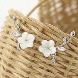 Crystal/Flower Stud Earrings For Women