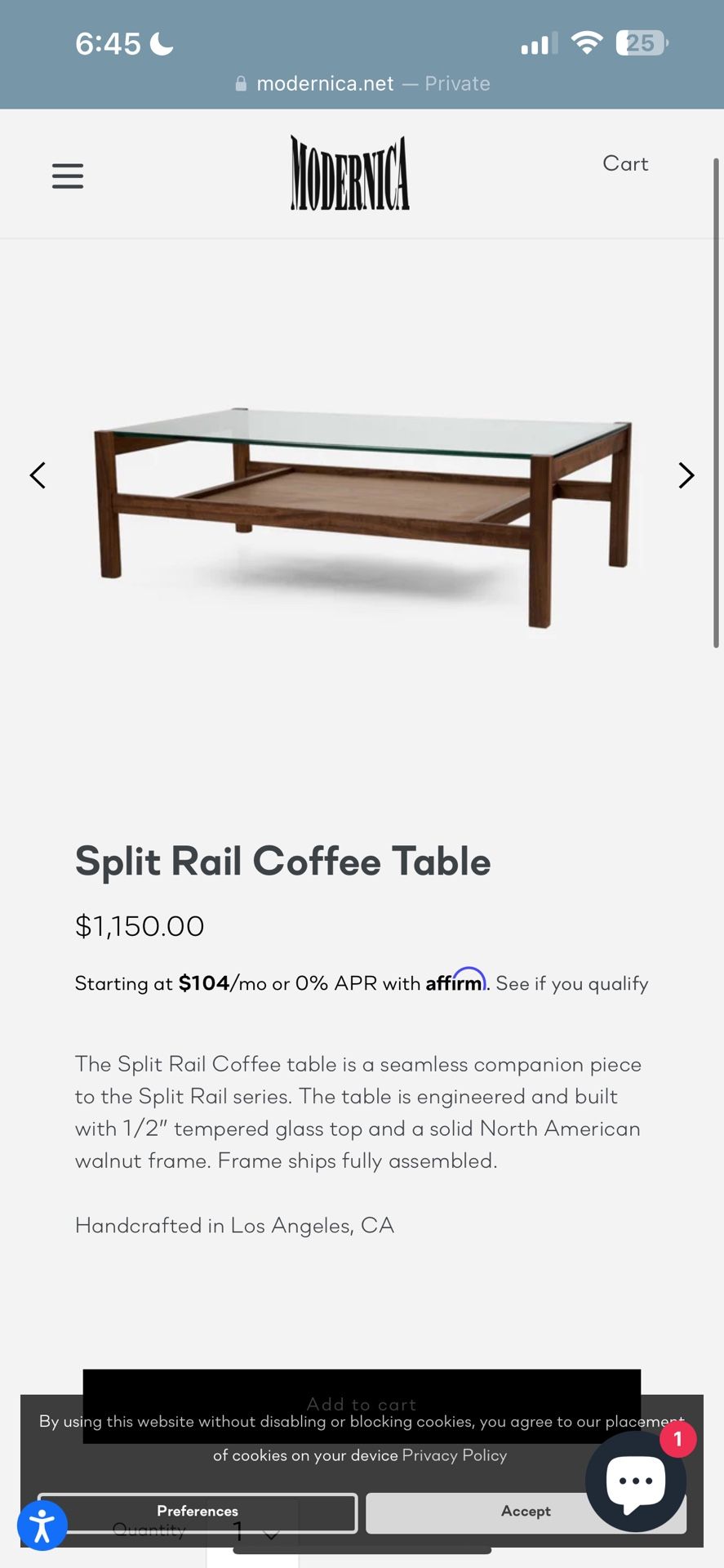 MODERNICA Split Rail Coffee Table
