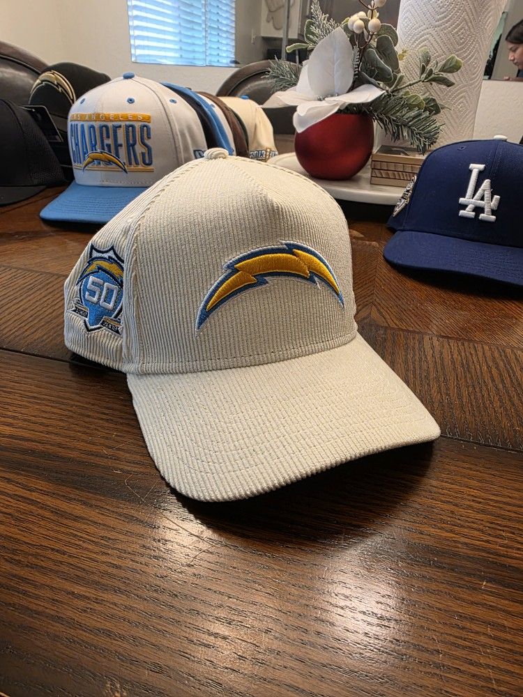 Chargers Cream Corduroy Snap back Hat
