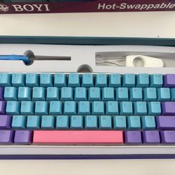 BOYI 61-Key Mini Mechanical Keyboard – Hot Swappable – Clean – Works Perfect