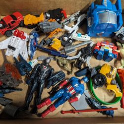 Mixed Lot of Action Figures and Accessories and Pieces