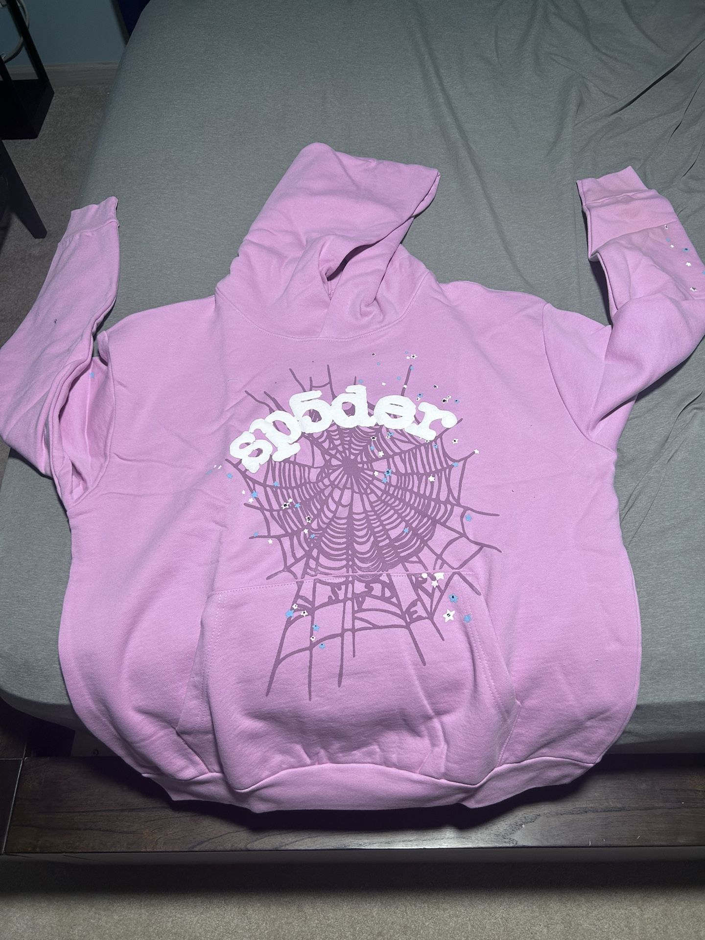 Sp5der pink hoodie