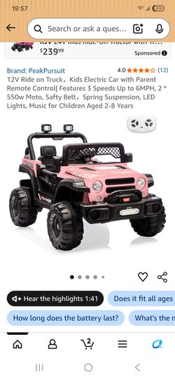 Kids Electric Car 12V  Brand New