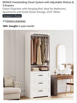 Standing Closet Organizer - White