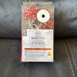 New Warm White 20 Count Candy Cane LED Battery as Operated Micro Dots Fairy Lights Christmas Holiday Decorations