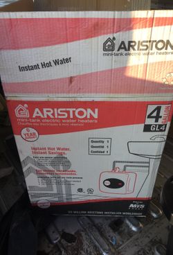 Ariston 4 gallon water heater new