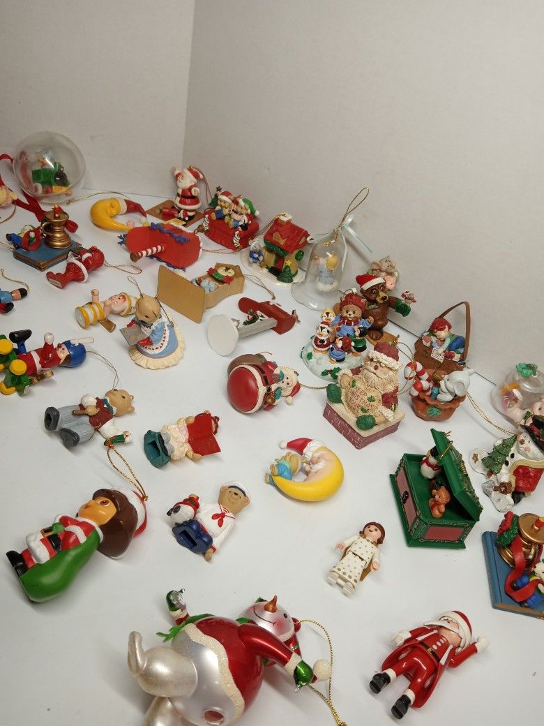 Vintage Christmas Ornaments Set Of 38 Pieces 1980s 1990s