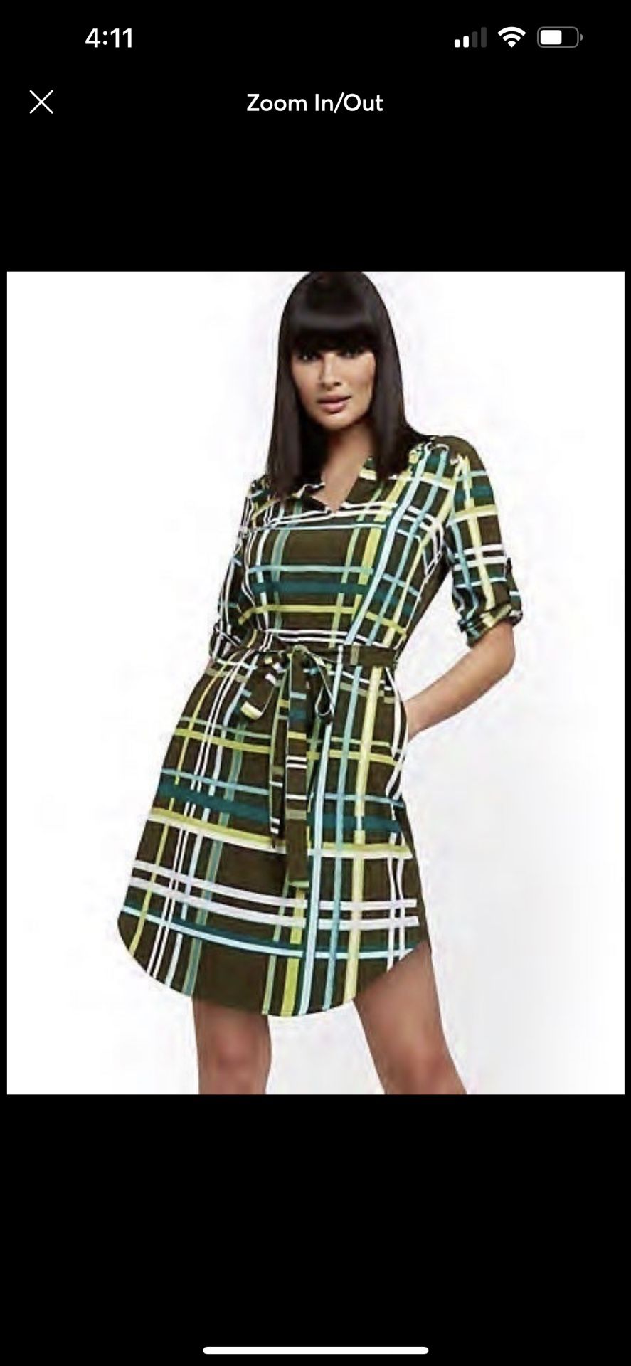 XL New Button Down Shirt Dress