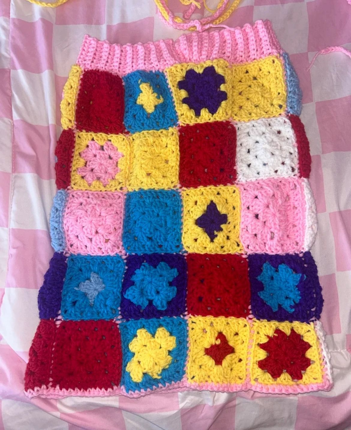 CROCHET mini skirt