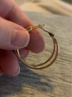 Gold Hoop Earrings Pair