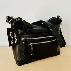 Black Genuine Leather Shoulder Bag