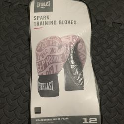Everlast 12oz White Geo Spark Boxing Training Gloves