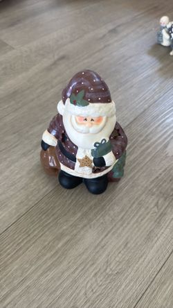 🎅 Vintage Crazy Mountain Santa Claus Tealight Candle Holder