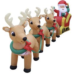 Santa & Sleigh Inflatable Decoration