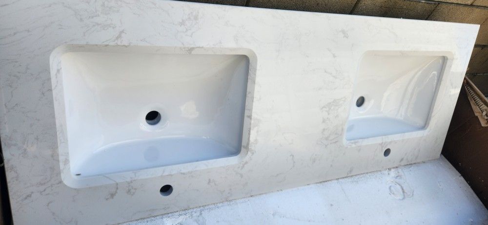 Brand NEW dual Sink Vanity Top 60"