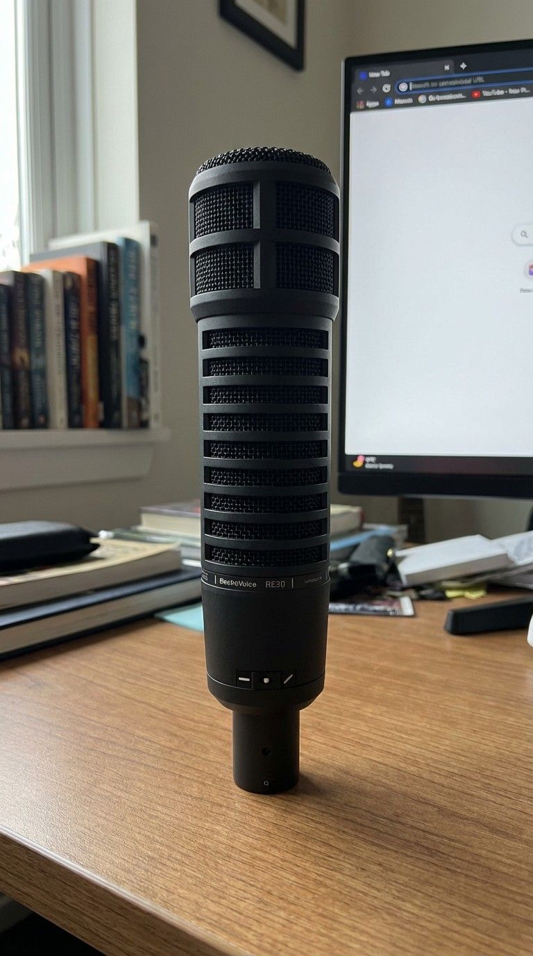 Electro-Voice RE20 Dynamic Microphone (Black) - Pro Broadcast & Recording Mic